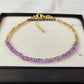 Minimalist Amethyst Bracelet, Natural Stone Jewelry, February Birthstone