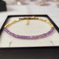 Minimalist Amethyst Bracelet, Natural Stone Jewelry, February Birthstone