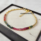 Minimalist Tourmaline Bracelet, Natural Stone Jewelry, October Birthstone
