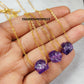 Natural Amethyst Pendant Necklace | February Birthstone Layered Raw Gemstone Jewelry