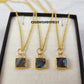Tiny Labradorite Slice Pendant Necklace | Electroformed Boho Layered Jewelry