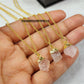 Raw Rose Quartz Pendant Necklace | Crystal Jewelry Layered Necklace