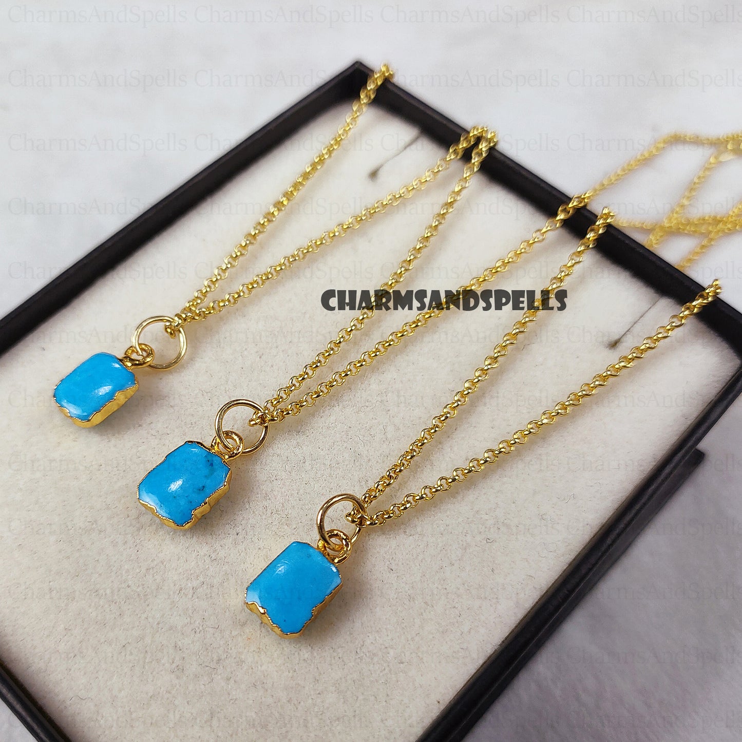 Raw Turquoise Necklace, Gemstone Slice Necklace, Healing Necklace, Layering Necklace, Turquoise Howlite, Necklace Gift, Valentine's Day Gift