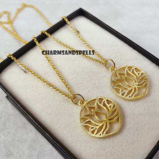 New Beginnings Necklace Gift For Woman, Lotus Flower Necklace, Lotus Flower Necklace, Sacred Lotus Necklace, Lotus Pendant,Jewelry For Women