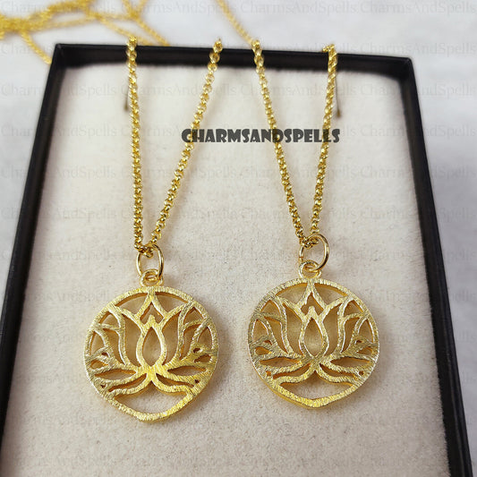 New Beginnings Necklace Gift For Woman, Lotus Flower Necklace, Lotus Flower Necklace, Sacred Lotus Necklace, Lotus Pendant,Jewelry For Women