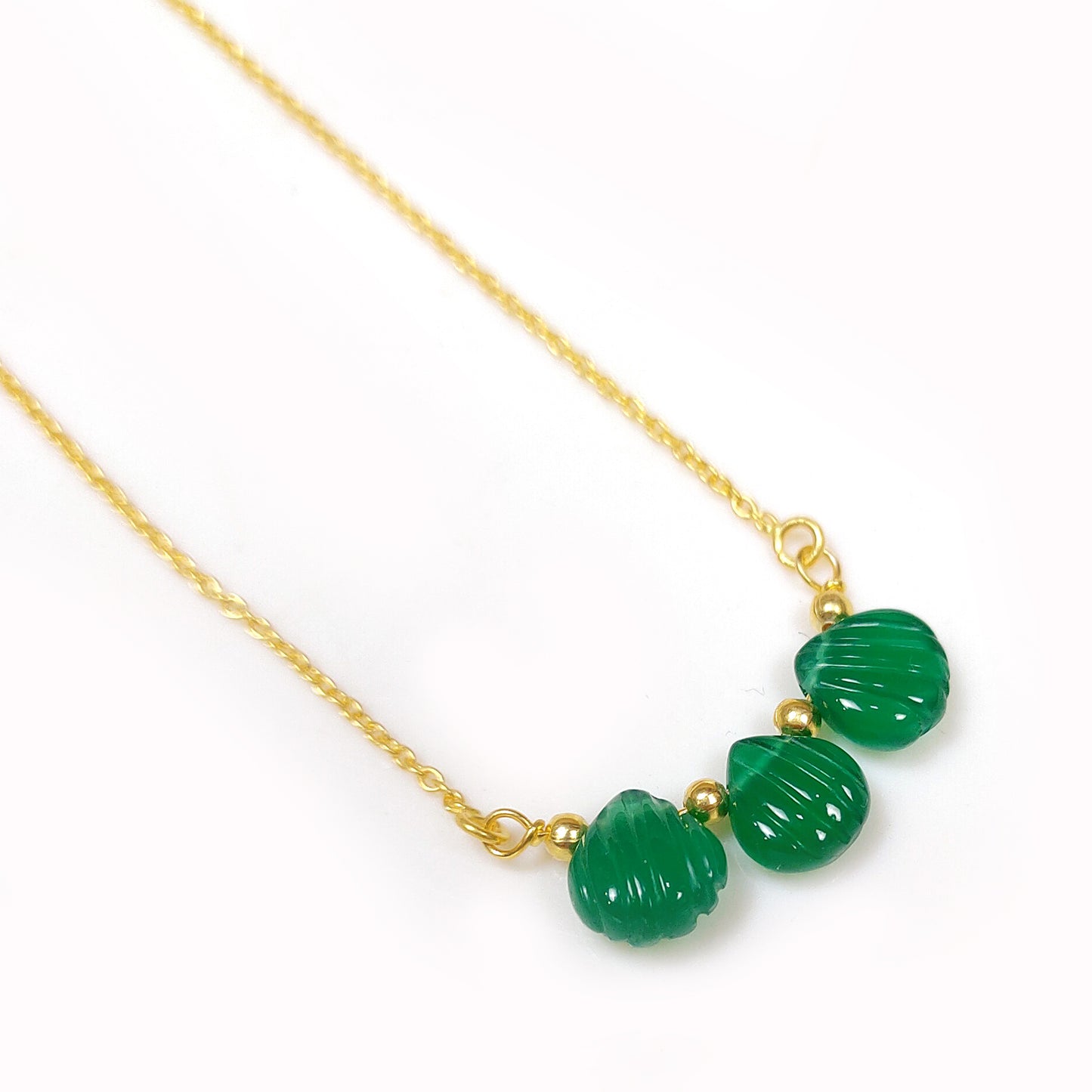 Green Onyx Necklace | 925 Sterling Silver | May Birthstone Jewelry