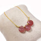 Red Strawberry Quartz Necklace | 925 Sterling Silver | Wedding Jewelry