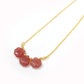 Red Strawberry Quartz Necklace | 925 Sterling Silver | Wedding Jewelry
