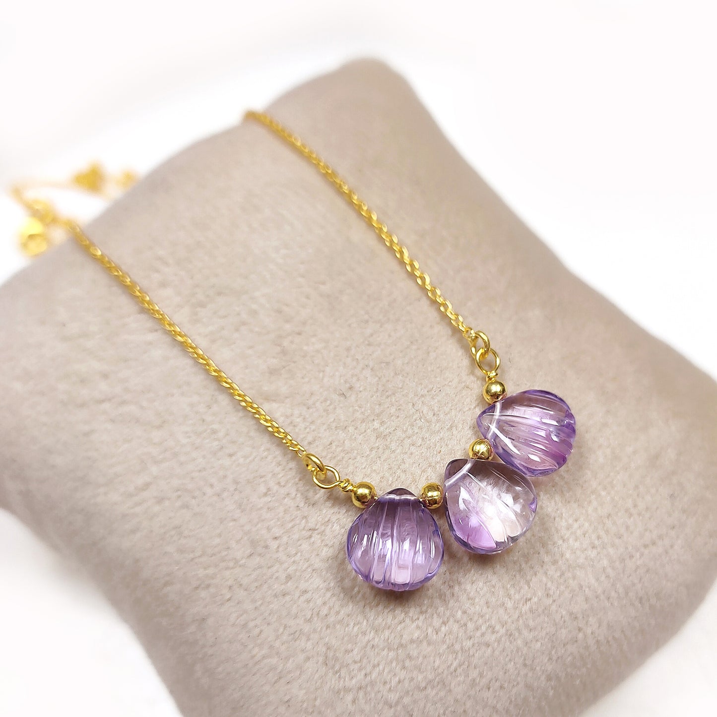 Pink Amethyst Pendant Necklace | February Birthstone | Handmade Jewelry