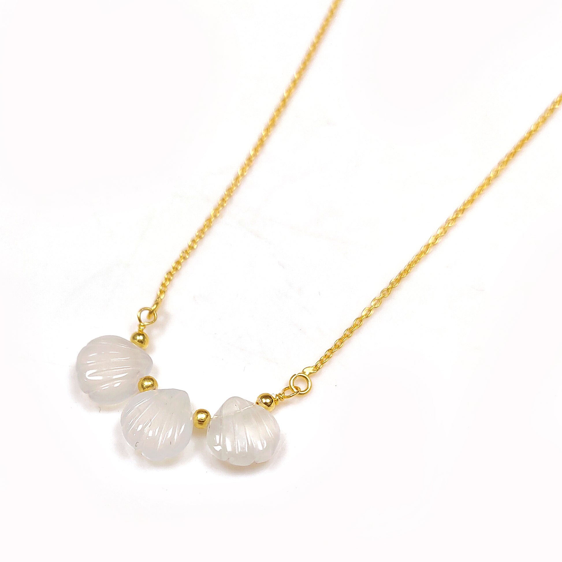 Peach Moonstone Beaded Choker