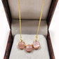 Peach Moonstone Beaded Choker | 925 Silver | June Birthstone Necklace