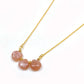 Peach Moonstone Beaded Choker | 925 Silver | June Birthstone Necklace