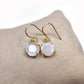 Rainbow Moonstone Earrings | 925 Sterling Silver | Round Gemstone Jewelry