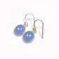 Blue Chalcedony Earrings | 925 Sterling Silver | Cabochon Gemstone Jewelry