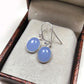 Blue Chalcedony Earrings | 925 Sterling Silver | Cabochon Gemstone Jewelry