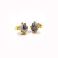 Dendrite Opal Stud Earrings | 925 Sterling Silver | Oval Handmade Jewelry