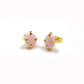 Pink Opal Stud Earrings | 925 Sterling Silver | Oval Gemstone Jewelry