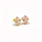Natural Rose Quartz Stud Earrings | 925 Sterling Silver | Oval Handmade Jewelry