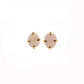 Natural Rose Quartz Stud Earrings | 925 Sterling Silver | Oval Handmade Jewelry