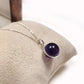 Amethyst Ball Pendant Necklace, 925 Sterling Silver, February Birthstone Jewelry Gift