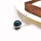 Natural Moss Agate Ball Necklace, Green Crystal Pendant in 925 Sterling Silver Gift