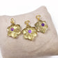 Lemon Quartz Necklace, Yellow Crystal Flower Pendant, Amethyst 925 Silver Choker