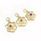Lemon Quartz Necklace, Yellow Crystal Flower Pendant, Amethyst 925 Silver Choker