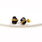 Raw Black Tourmaline Stud Earrings, Sterling Silver Wire Wrap Crystal Jewelry Gift