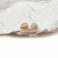 Raw Rose Quartz Stud Earrings, Healing Crystal Jewelry, Boho Birthstone Gift