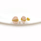Raw Rose Quartz Stud Earrings, Healing Crystal Jewelry, Boho Birthstone Gift