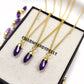 Amethyst Pencil Pendant Necklace | 14K Gold Plated February Birthstone Jewelry