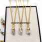 Prehnite Pencil Pendant Necklace | 14K Gold Plated Gemstone Jewelry