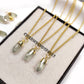 Prehnite Pencil Pendant Necklace | 14K Gold Plated Gemstone Jewelry