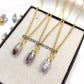 Dendrite Opal Pencil Pendant Necklace | 14K Gold Plated Handmade Gemstone Jewelry