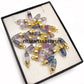 Natural Fluorite Pencil Pendant Necklace | 14K Gold Plated Crystal Healing Jewelry