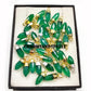 Green Onyx Pencil Pendant Necklace | 14K Gold Plated Chakra Healing Crystal Jewelry