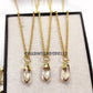 Citrine Pendant Necklace | 14K Gold Plated | Pencil Point Healing Crystal Jewelry