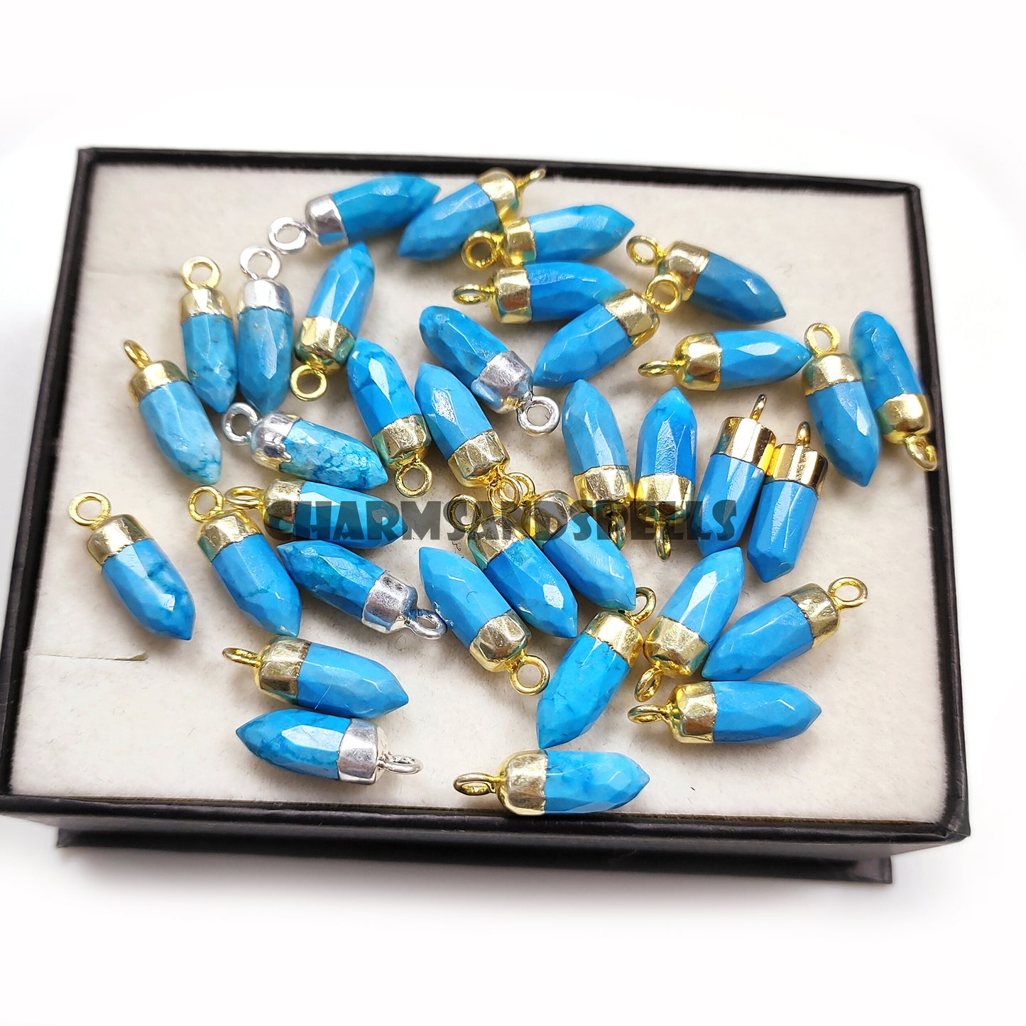 Blue Turquoise Gemstone Pencil Necklace Jewelry, 14K Gold Plated Necklace, Handmade Jewelry, Turquoise ~ Gift For Christmas, Gift For Her