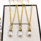 Crystal Quartz Pencil Necklace, 14K Gold Plated Pendant, Handmade Jewelry