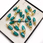Emerald Pencil Necklace, 14K Gold Plated Jewelry, May Birthstone