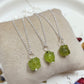 Raw Peridot Necklace, Silver or Gold Plated Crystal Jewelry, August Birthstone Gift