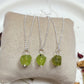 Raw Peridot Necklace, Silver or Gold Plated Crystal Jewelry, August Birthstone Gift