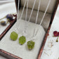 Raw Peridot Necklace, Silver or Gold Plated Crystal Jewelry, August Birthstone Gift