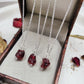 Raw Garnet Pendant Necklace, Genuine 925 Sterling Silver Jewelry, Capricorn Birthstone