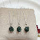 Raw Emerald Necklace, 925 Sterling Silver Pendant, May Birthstone Handmade Jewelry