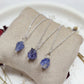 Raw Tanzanite Necklace, 925 Sterling Silver Pendant, Rough Crystal December Birthstone