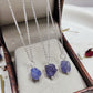 Raw Tanzanite Necklace, 925 Sterling Silver Pendant, Rough Crystal December Birthstone