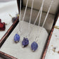 Raw Tanzanite Necklace, 925 Sterling Silver Pendant, Rough Crystal December Birthstone