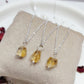 Raw Citrine Necklace, 925 Sterling Silver Crystal Jewelry, November Birthstone Gift