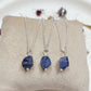 Raw Blue Sapphire Necklace, 925 Sterling Silver Pendant, September Birthstone Jewelry